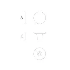 Round handles made of solid wood on furniture