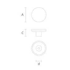 Round Wooden Button Handle
