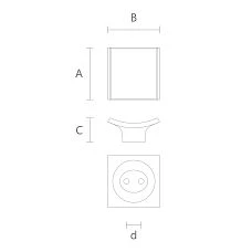Tile HL-041 wooden furniture handle, interior photo