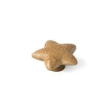 Wooden children's furniture handle with star pattern