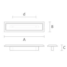 Diamond HL-055M wooden furniture handle for furniture &mdash; drawing