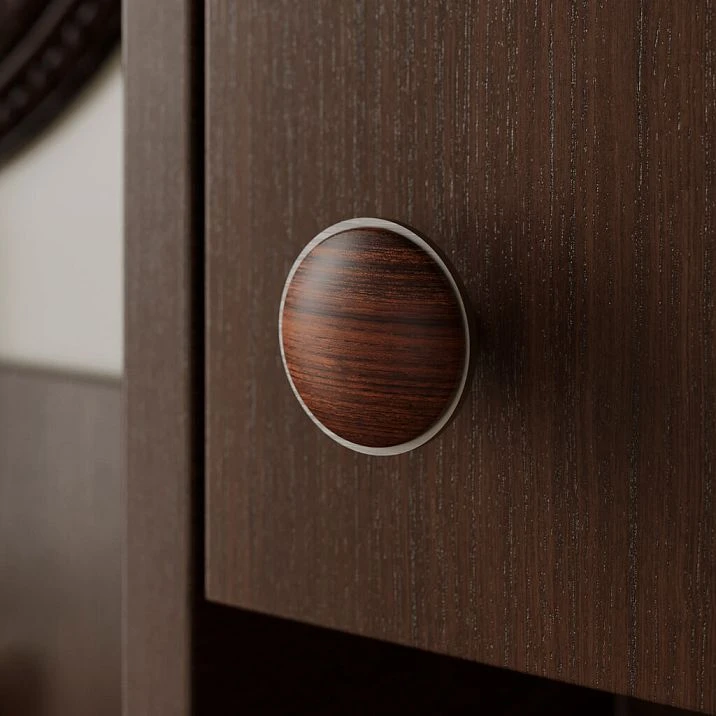 TON HL-058-2M wooden handle made of solid walnut with white oil finish, minimalist design for dressers and modern cabinet furniture