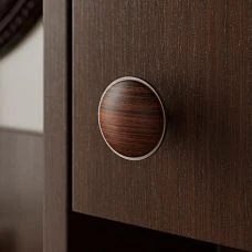 TON HL-058-2M wooden handle made of solid walnut with white oil finish, minimalist design for dressers and modern cabinet furniture