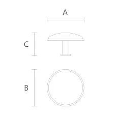 Ton HL-058-2M furniture handle. diagram