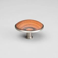 Ton HL-058-2M furniture knob made of African wenge wood in dark chocolate color