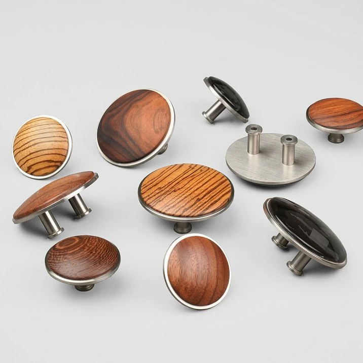 STAVROS furniture hardware - Ton HL-058-2M handles in various wood and carbon options