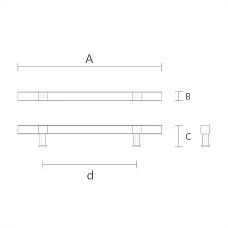 Taurus HL-060-1M Furniture Handle with Drawing Finish