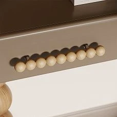 Designer console with Atlas HL-071M handles in oak and legs MN-237 and MN-238