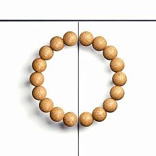 Wooden furniture handle Eclipse HL-072 made of beech in the shape of a ring on a white facade
