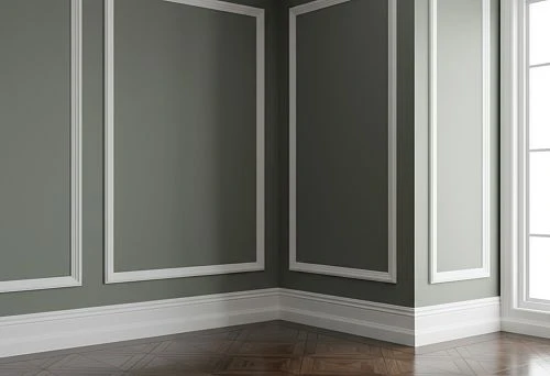 Interior with HIWOOD skirting boards on floor and walls, demonstrating neat and harmonious finishing of room joints and corners.
