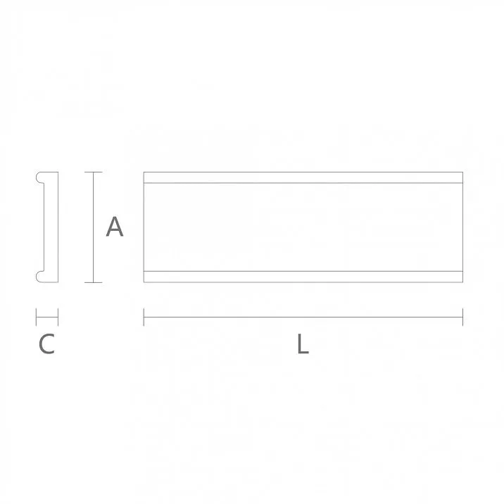 Molding MLD-029 from beech for decorating walls and ceilings drawing