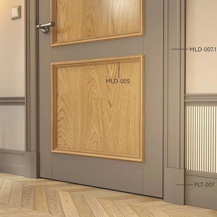 Wooden molding MLD-005 for use on doors