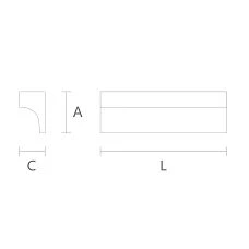 Molding MLD-024 as door frame trim drawing