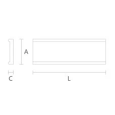Molding MLD-029 from beech for decorating walls and ceilings drawing