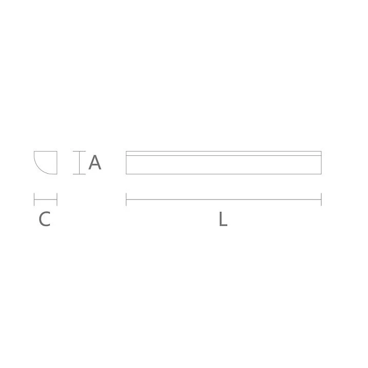 Molding MLD-038 &ndash; size scheme 16&times;16&times;2400 mm