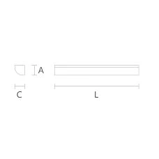 Molding MLD-038 &ndash; size scheme 16&times;16&times;2400 mm