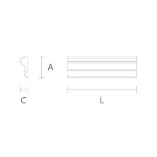 MLD-M-003 molding for interior finishing drawing