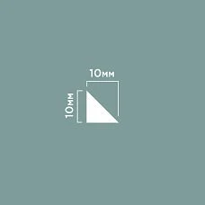TR10 Polystyrene Moulding Hi Wood 10mm x 10mm x 2.0m. Drawing