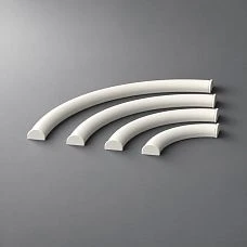 Molding decor MLDPU-027U-1 made of polyurethane, a lightweight corner module for creating closed frames and panels on walls in classic style