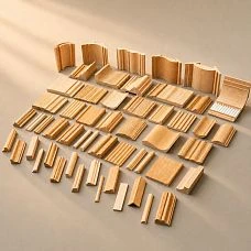 OMLD-005 Molding Sample Set &mdash; Professional Collection of 60+ Wooden Decorative Profiles in Various Shapes and Sizes