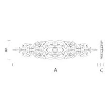 Elegant and beautiful wooden overlay with natural motifs in wood carving technique