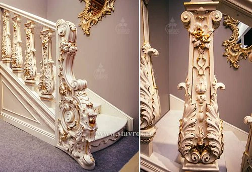 Wooden staircase finishing