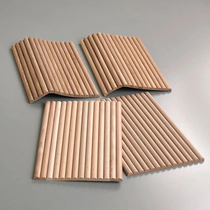 Decorative slatted panel OPAN-001 for interiors and furniture solutions