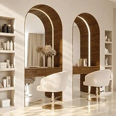 Painted slat panel PAN-007 for walls and interior finishing.