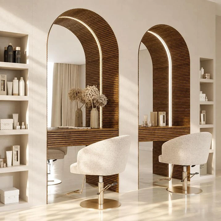 Painted slat panel PAN-007 for walls and interior finishing.
