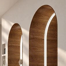 Slat panels for painting and tinting for residential, office, and commercial interiors.