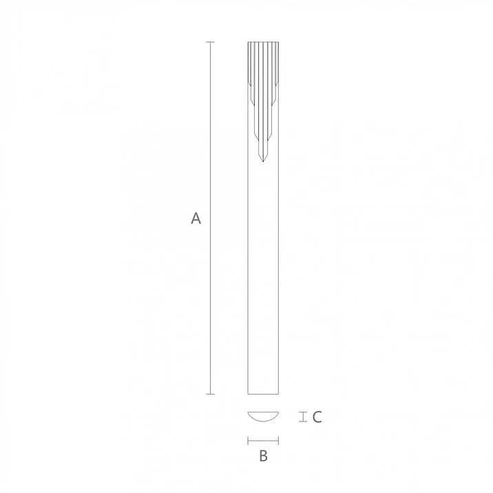 Pilaster PLM-022 in classic style interior drawing
