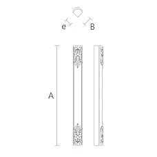 Ash Carved Pilaster DD-008 Drawing