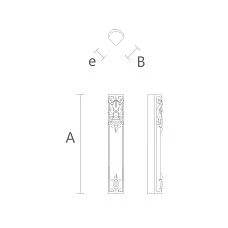 Carved wooden columns, home decoration sketch