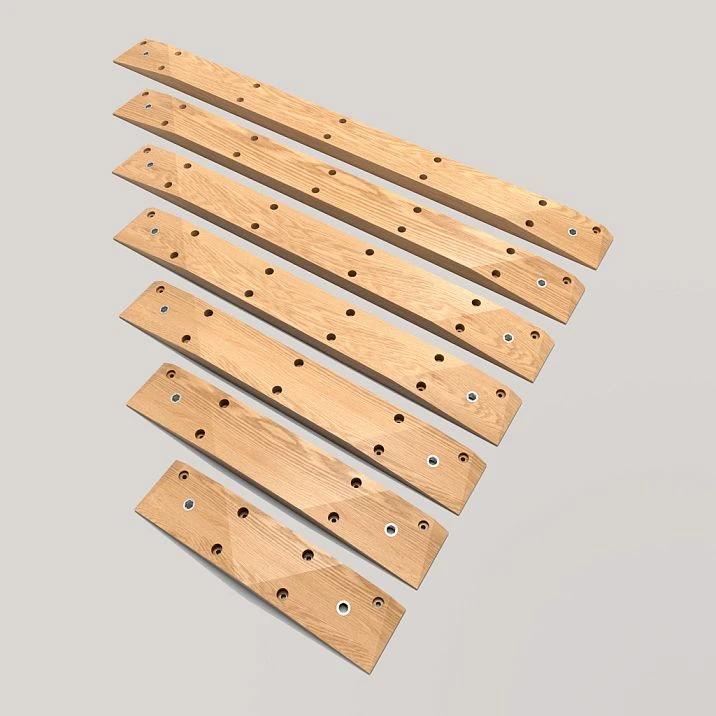 Mounting plate, wood, FUR-020