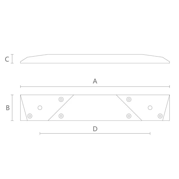 Wooden mounting plate drawing