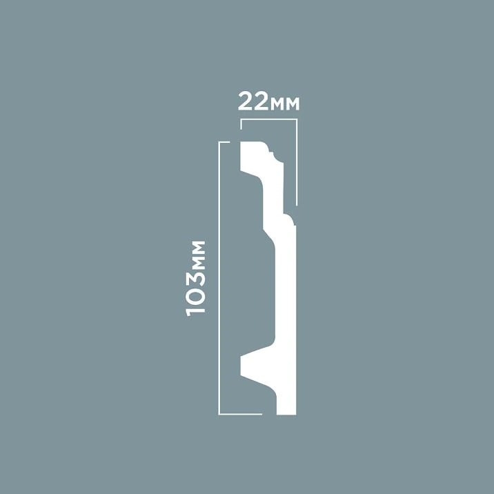 B100V1 POLYSTYRENE HI WOOD 103mm x 22mm x 2.0m. Drawing