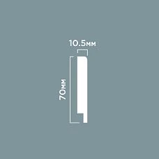 Floor skirting board B70N from polystyrene HI WOOD, 70 mm high &mdash; drawing