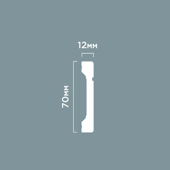 B70V1L baseboard from HI WOOD polystyrene, 70 mm height &mdash; drawing