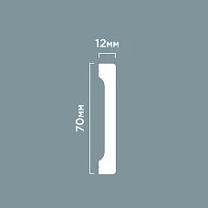 B70V1 baseboard, HI WOOD polystyrene, 70 mm height, drawing