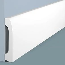Floor skirting B70V2 from polystyrene HI WOOD, height 69 mm, thickness 14 mm &mdash; close-up