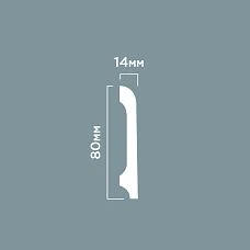 B80B POLYSTYRENE HI WOOD baseboard 80mm x 14mm x 2.0m drawing
