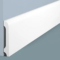 HI WOOD high-density polystyrene floor baseboard B80B, 80&times;14 mm, close-up