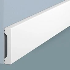 Floor skirting board B55V1 from polystyrene HI WOOD universal height 55 mm close-up