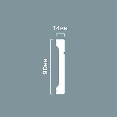 Skirting board B90V1L POLYSTYRENE HI WOOD 90 mm x 14 mm x 2.0 m. L. drawing