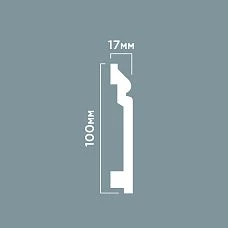 BA100 floor skirting board from HI WOOD polystyrene, maximum height 100 mm and thickness 17 mm, drawing