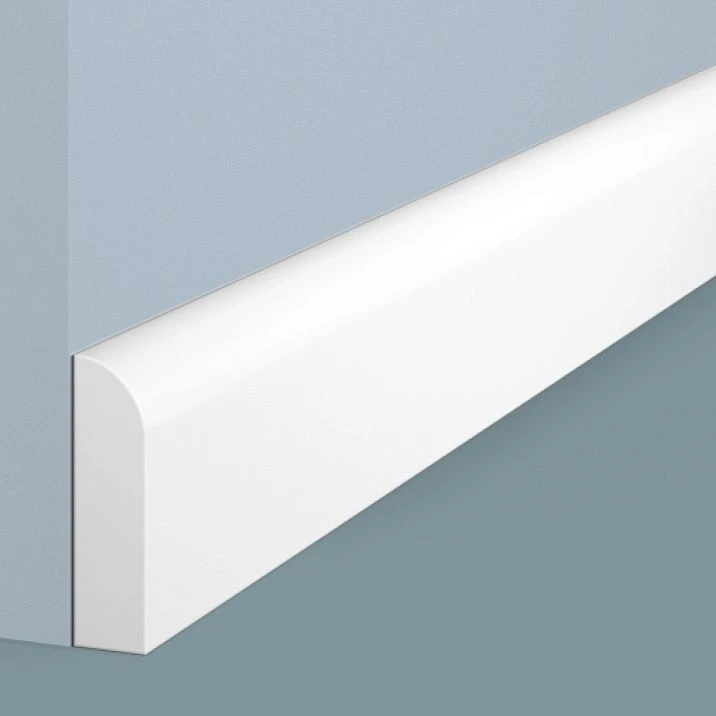 BE55 floor skirting from HI WOOD polystyrene, height 55 mm, thickness 15 mm, close-up view