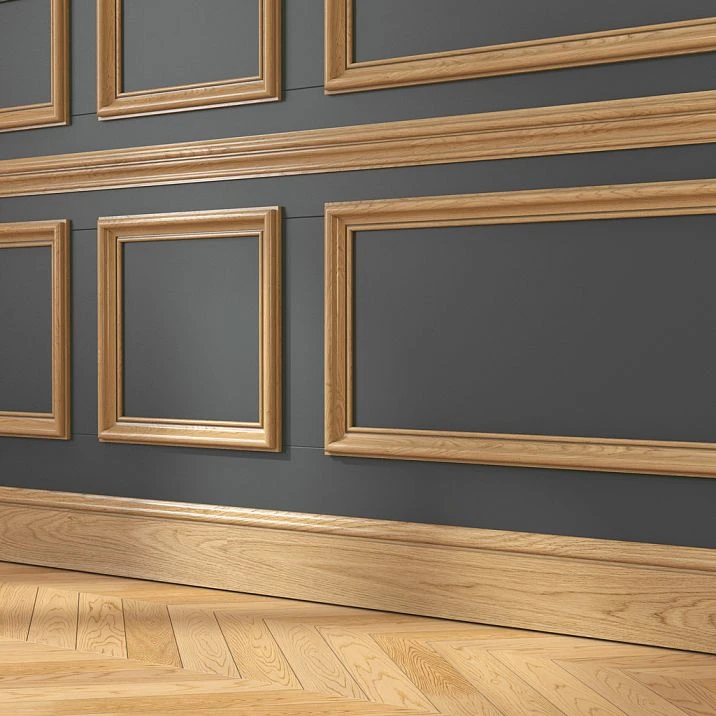 Wooden skirting PLT-001-1 application in interior