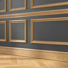 Wooden skirting PLT-001-1 application in interior