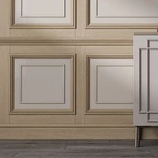 Two types of wood: beech and oak for skirting or casing, as well as MDF