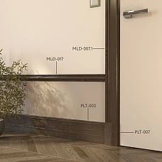 Interior with wooden baseboard PLT-003